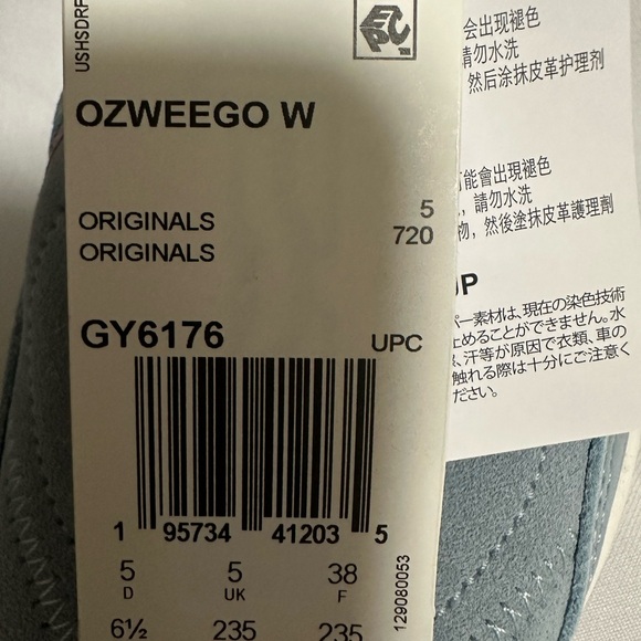 Adidas Women's ozweego Light Blue and Pink Sneakers size 6.5 - Picture 7 of 16